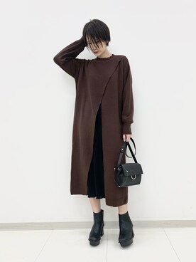 「PAGEBOY（ページボーイ）のハクミニショルダーBAG（ショルダーバッグ）」を使った、くろみみさん（レディース・162cm）の秋コーディネート