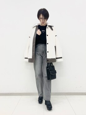 「アイテム（ブルゾン）」を使った、くろみみさん（レディース・162cm・30代）の秋コーディネート