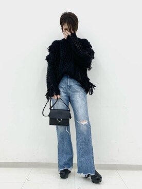 「PAGEBOY（ページボーイ）のハクミニショルダーBAG（ショルダーバッグ）」を使った、くろみみさん（レディース・162cm）の秋コーディネート