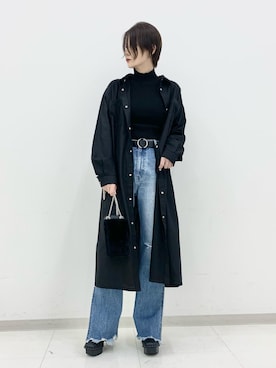 「PAGEBOY（ページボーイ）のアイテム（シャツワンピース）」を使った、くろみみさん（レディース・162cm）の秋コーディネート
