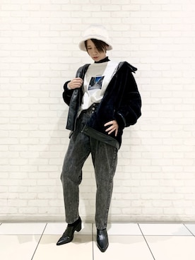 「アイテム（ブルゾン）」を使った、くろみみさん（レディース・162cm・30代）の冬コーディネート