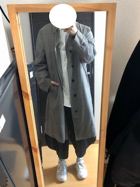 「LONDONFOG（ロンドンフォグ）のアイテム（ステンカラーコート）」を使った、NaOさん（メンズ・180cm）の春コーディネート