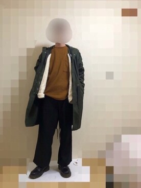 「CASPER JOHN（キャスパージョン）のアイテム（モッズコート）」を使った、beansさん（メンズ・169cm）の冬コーディネート