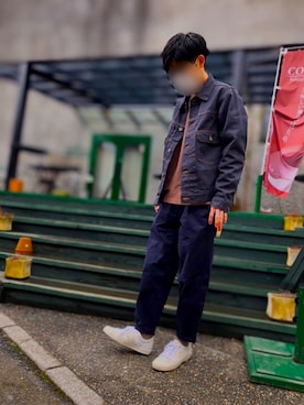 「SEVENDAYS=SUNDAY（セブンデイズサンデイ）のアイテム（デニムジャケット）」を使った、ROIさん（メンズ・171cm）の冬コーディネート