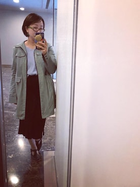 「mamafashion」｜「アイテム（スカート）」を使った、yuiさん（レディース・153cm）の秋コーディネート