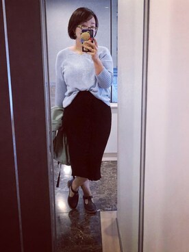 「mamafashion」｜「アイテム（スカート）」を使った、yuiさん（レディース・153cm）の秋コーディネート