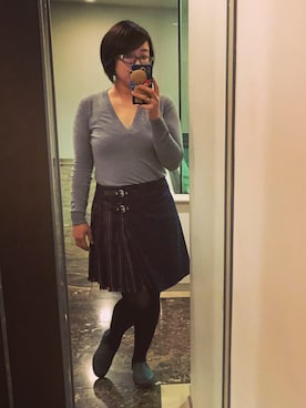 「mamafashion」｜「アイテム（スカート）」を使った、yuiさん（レディース・153cm）の秋コーディネート
