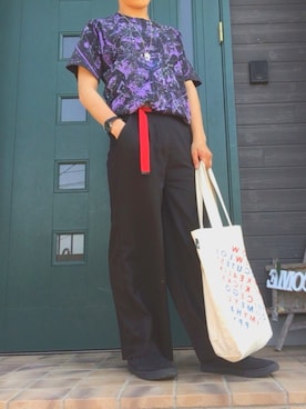 「ROOTOTE（ルートート）のアイテム」を使った、あいとさん（メンズ・163cm）の夏コーディネート