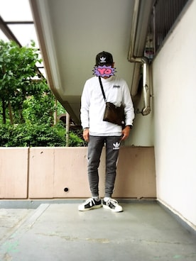 「adidas Originals（アディダスオリジナルス）のアイテム（キャップ）」を使った、tak@さん（メンズ・170cm）の夏コーディネート