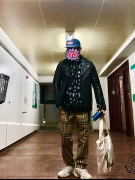 「URBAN RESEARCH（アーバンリサーチ）のアイテム（ライダースジャケット）」を使った、tak@さん（メンズ・170cm）の冬コーディネート
