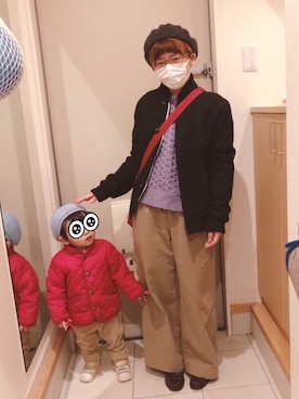 「HusHusH（ハッシュアッシュ）のアイテム（ブルゾン）」を使った、は む こさん（レディース・150cm）の冬コーディネート