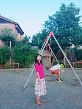 「UNTITLED（アンタイトル）のアイテム（スカート）」を使った、Ochaさん（レディース・152cm）の夏コーディネート