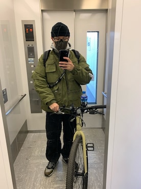 「wtaps」｜「アイテム（その他アウター）」を使った、Mickeyさん（メンズ・173cm）の冬コーディネート