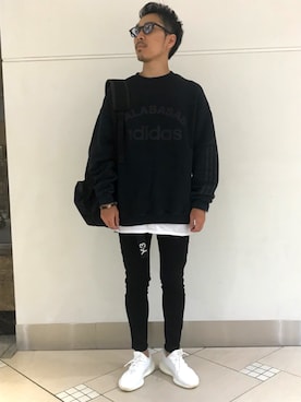 「Yeezy（イージー）のアイテム（スウェット）」を使った、ムックンさん（メンズ・167cm）の秋コーディネート
