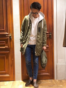 「BLUEY（ブルーイ）のアイテム」を使った、ムックンさん（メンズ・167cm）の秋コーディネート