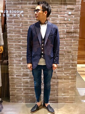 「RING JACKET（リングジャケット）のアイテム（トップス）」を使った、ムックンさん（メンズ・167cm）の冬コーディネート