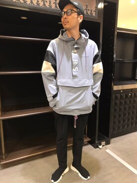 「HeM（ヘム）のアイテム」を使った、ムックンさん（メンズ・167cm）の春コーディネート