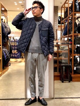 「417 EDIFICE（フォーワンセブンエディフィス）のアイテム（シューズ）」を使った、ムックンさん（メンズ・167cm）の秋コーディネート
