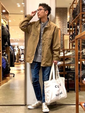 「NYUZELESS（ニューズレス）のアイテム」を使った、ムックンさん（メンズ・167cm）の冬コーディネート