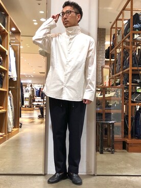 「417 EDIFICE（フォーワンセブンエディフィス）のアイテム（シューズ）」を使った、ムックンさん（メンズ・167cm）の春コーディネート