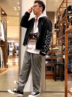 「アイテム（ブルゾン）」を使った、ムックンさん（メンズ・167cm・30代）の春コーディネート