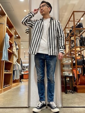 「AURALEE（オーラリー）の＜AURALEE（オーラリー）＞ スタンドアップ　Tシャツ■■■（Tシャツ/カットソー）」を使った、ムックンさん（メンズ・167cm）の夏コーディネート