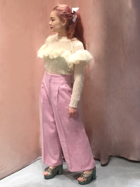 「アイテム（ヘアゴム）」を使った、ゆずさん（レディース・155cm）の秋コーディネート