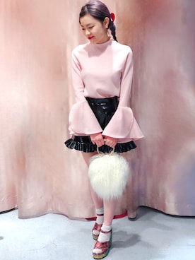 「フレアスリーブ」｜ゆずさん（レディース・155cm）の冬コーディネート