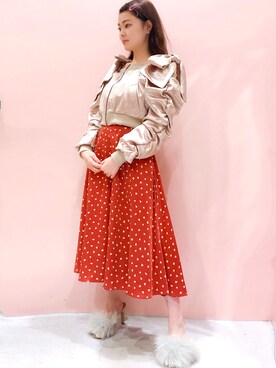 「リルリリー」｜「アイテム（MA-1）」を使った、ゆずさん（レディース・155cm）の秋コーディネート