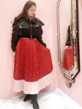 「リルリリー」｜「アイテム（MA-1）」を使った、ゆずさん（レディース・155cm）の秋コーディネート