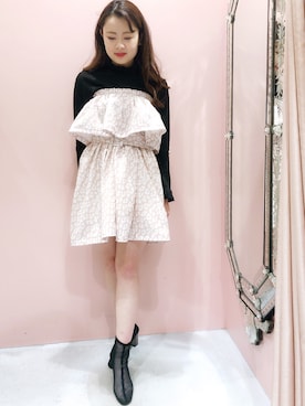 「lilLilly（リルリリー）のアイテム」を使った、ゆずさん（レディース・155cm）の秋コーディネート