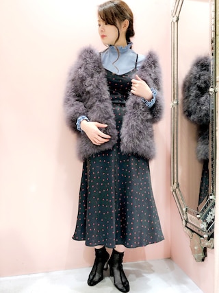 lilLilly（リルリリー）の「フェザーファーコート（その他アウター  