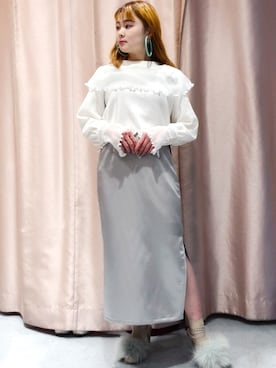 「リルリリー」｜「アイテム（アクセサリー）」を使った、ゆずさん（レディース・155cm）の冬コーディネート