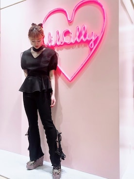 「lilLilly（リルリリー）のアイテム」を使った、ゆずさん（レディース・155cm）の春コーディネート