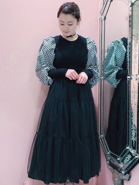 「リルリリー」｜「アイテム（アクセサリー）」を使った、ゆずさん（レディース・155cm）の春コーディネート