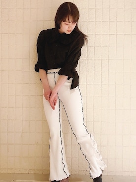 「LILICIOUS（リリシャス）のアイテム」を使った、ゆずさん（レディース・155cm）の春コーディネート