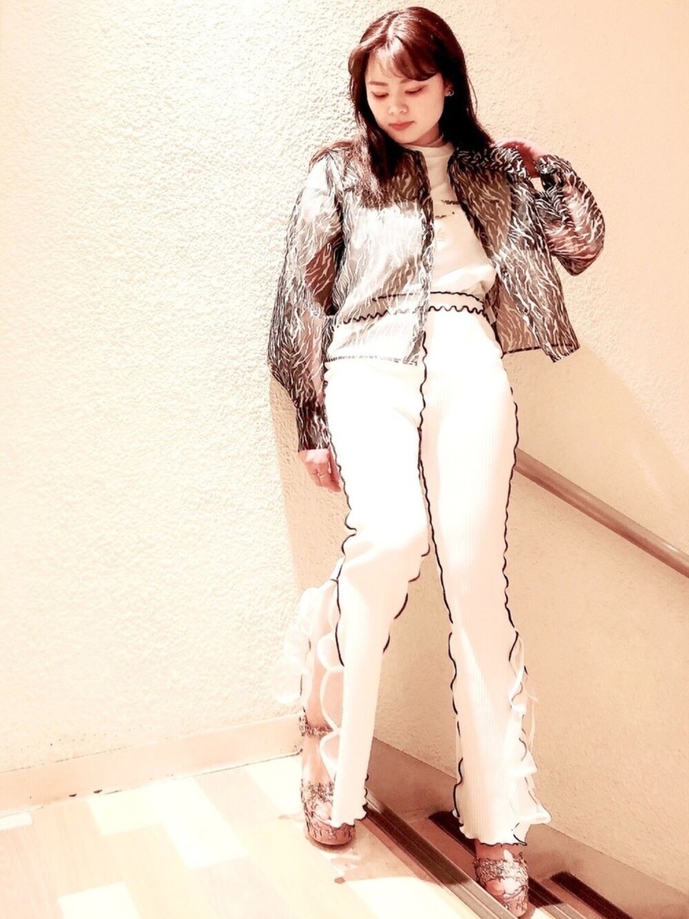 LILICIOUS（リリシャス）の「クリアモチーフウェッジサンダル  