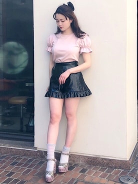 「LILICIOUS（リリシャス）のアイテム」を使った、ゆずさん（レディース・155cm）の春コーディネート