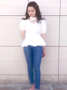 「LILICIOUS（リリシャス）のアイテム」を使った、ゆずさん（レディース・155cm）の春コーディネート