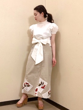 「LILICIOUS（リリシャス）のアイテム」を使った、ゆずさん（レディース・155cm）の春コーディネート