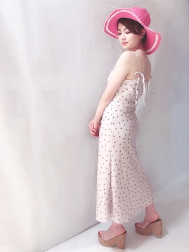 「リルリリー」｜「アイテム（帽子）」を使った、ゆずさん（レディース・155cm）の夏コーディネート