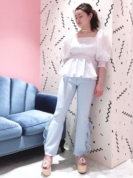 「リルリリー」｜「アイテム（アクセサリー）」を使った、ゆずさん（レディース・155cm）の夏コーディネート