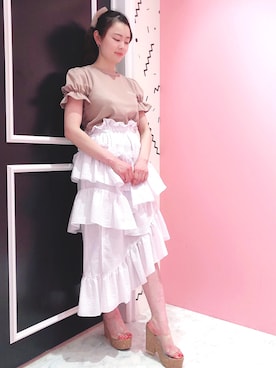 「lilLilly（リルリリー）のアイテム」を使った、ゆずさん（レディース・155cm）の夏コーディネート