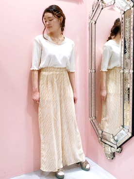 「アイテム（ヘアピン）」を使った、ゆずさん（レディース・155cm）の秋コーディネート