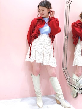 「アイテム（ヘアピン）」を使った、ゆずさん（レディース・155cm）の秋コーディネート