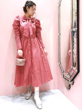 「アイテム（ヘアピン）」を使った、ゆずさん（レディース・155cm）の秋コーディネート