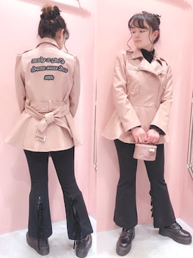 「LILICIOUS」｜「アイテム（ジャケット/アウター）」を使った、ゆずさん（レディース・155cm）の冬コーディネート