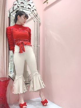 「lilLilly（リルリリー）の3wayリブマルチトップス（キャミソール）」を使った、ゆずさん（レディース・155cm）の春コーディネート