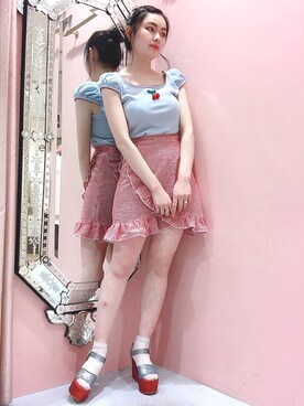 「LILICIOUS（リリシャス）のアイテム」を使った、ゆずさん（レディース・155cm）の春コーディネート