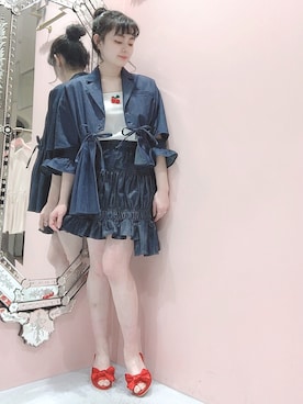 「LILICIOUS」｜「アイテム（ジャケット/アウター）」を使った、ゆずさん（レディース・155cm）の春コーディネート